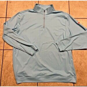 Breezy Golf Shirt Mens XL Blue 1/4 Zip Pull Over Long Sleeve Bob Does Sports